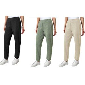 NWT Mondetta Women's Heathered Fleece Jogger Black Green Tan Sz M-3X $60 10HL313